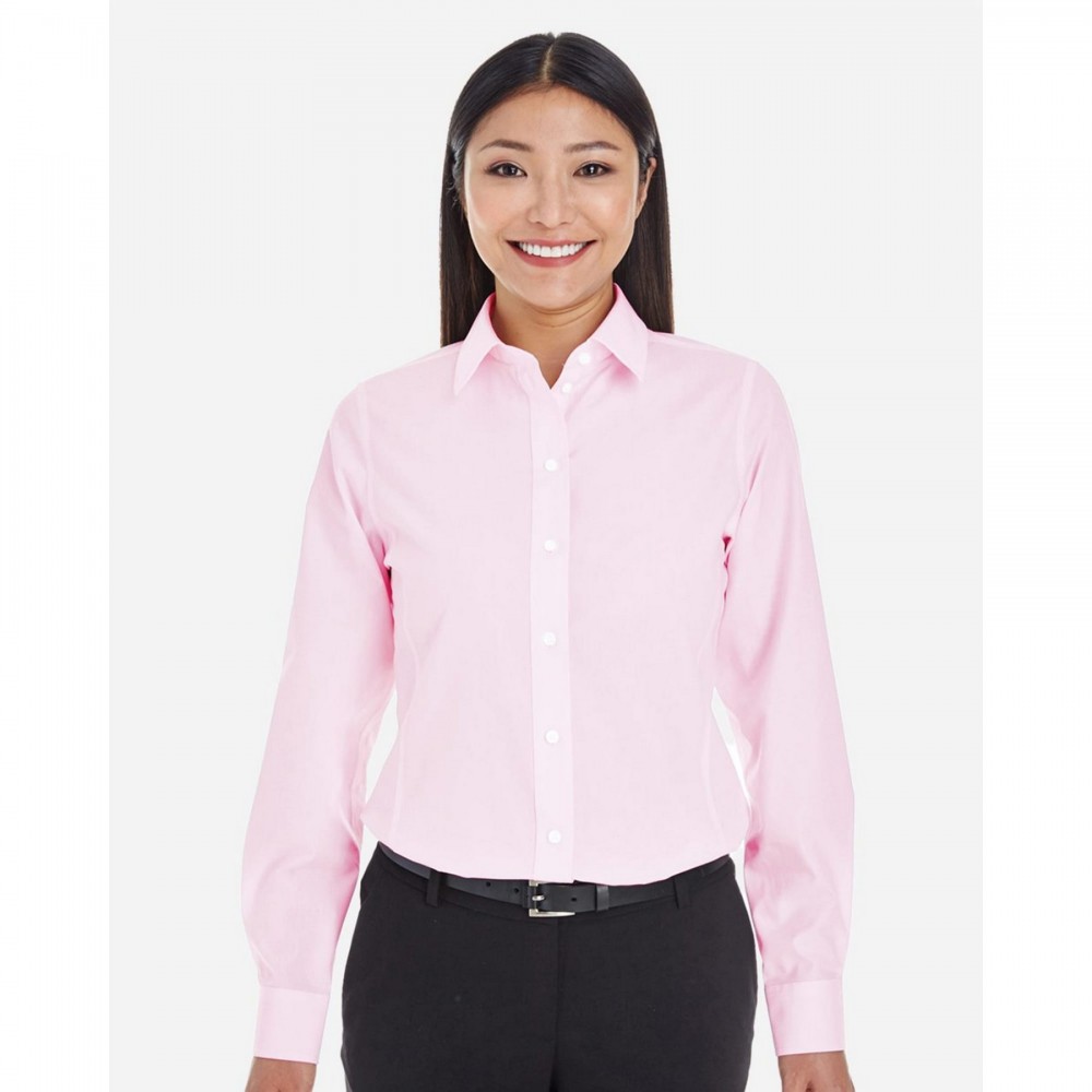 Devon & Jones Women's Crown Collection Striped Woven Dress Shirt - DG534W Custom Printed