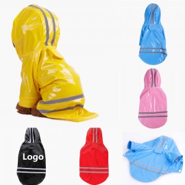 Pet Raincoat With Cap Custom Printed