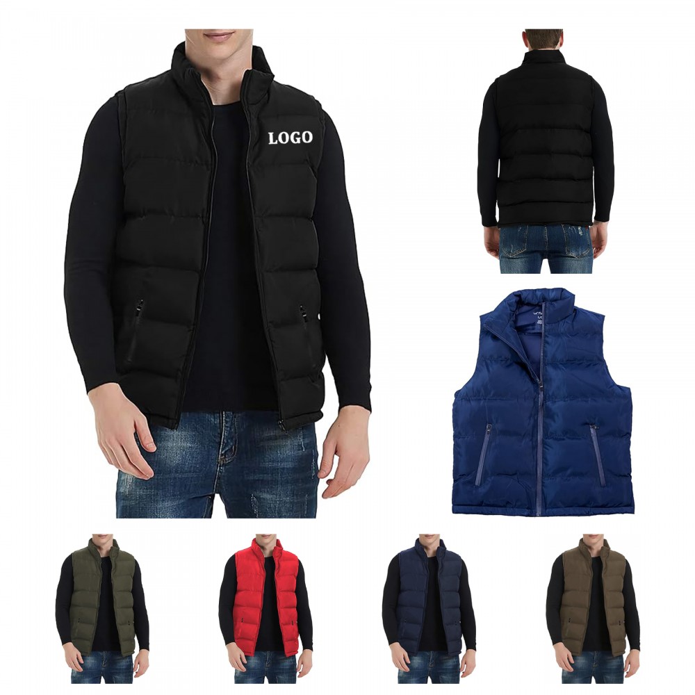 Custom Printed Men's Puffer Vest Custom Printed Men's Puffer Vest