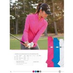 FootJoy Women's Lisle LS 1/2 Zip Sun Protection Pullover Logo Imprinted
