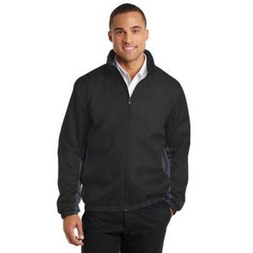 Custom Printed Port Authority Men's Core Colorblock Wind Jacket Custom Printed Port Authority Men's Core Colorblock Wind Jacket