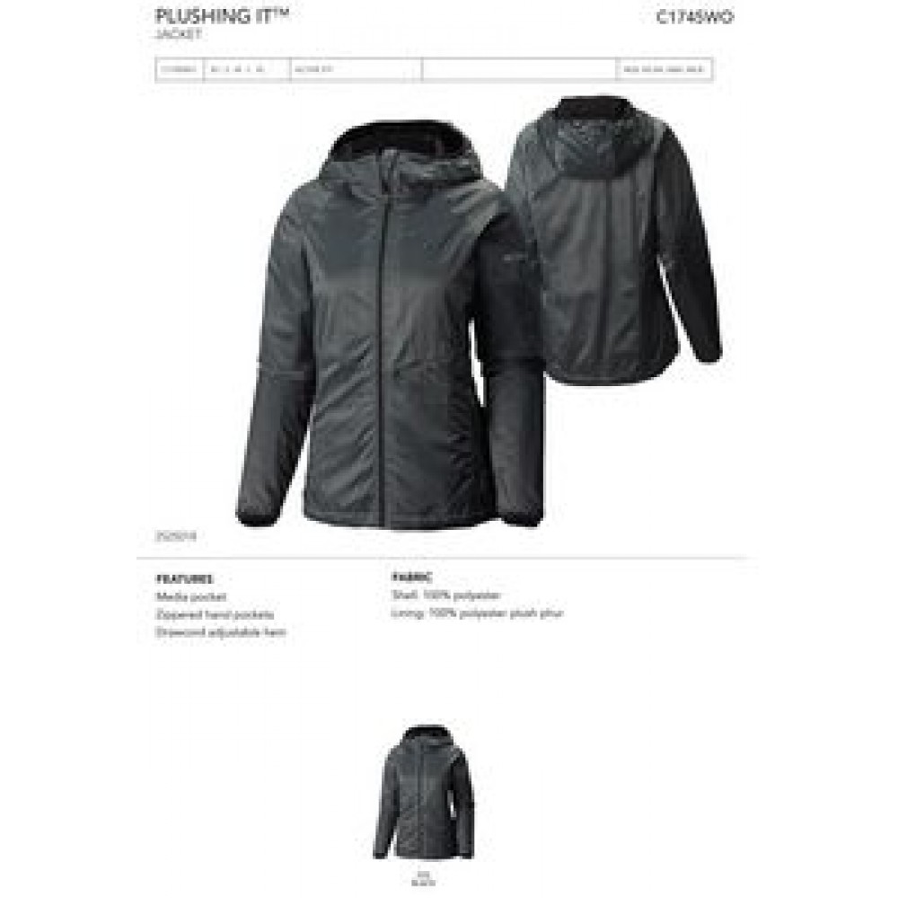 Columbia Wmn's Plushing It Full Zip Jacket-Blank Logo Imprinted Columbia Wmn's Plushing It Full Zip Jacket-Blank Logo Imprinted