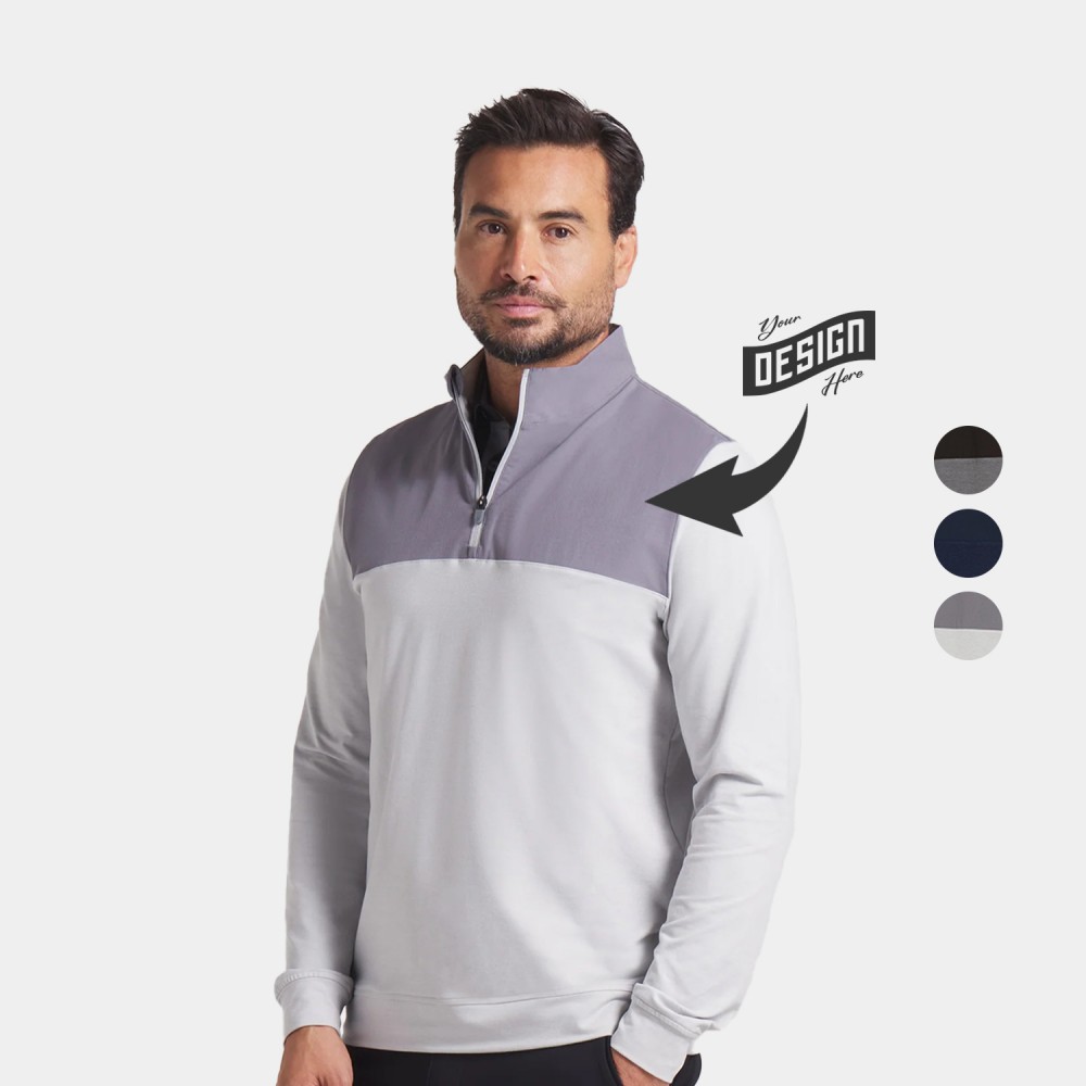 PUMA?Men's Ripguard Hybrid Golf 1/4?Zip Logo Imprinted