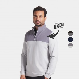 PUMA?Men's Ripguard Hybrid Golf 1/4?Zip Logo Imprinted