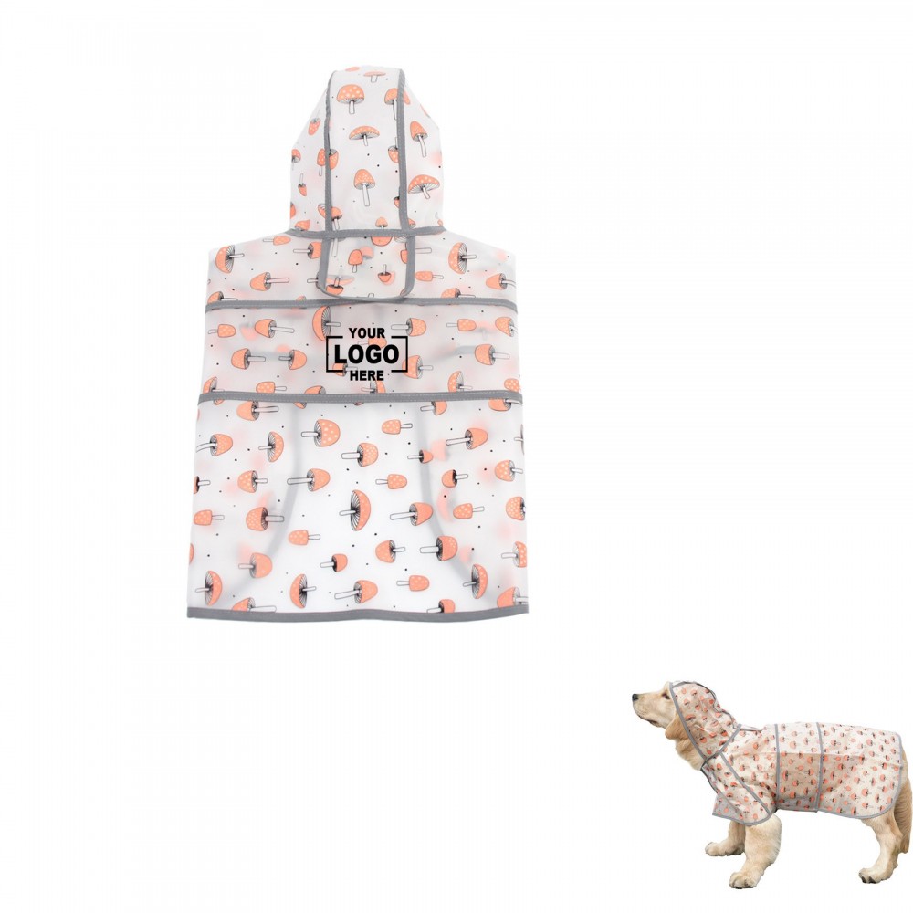 Custom Printed Reflective TPU Pet Raincoat