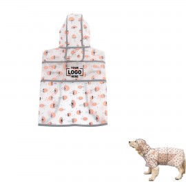Custom Printed Reflective TPU Pet Raincoat