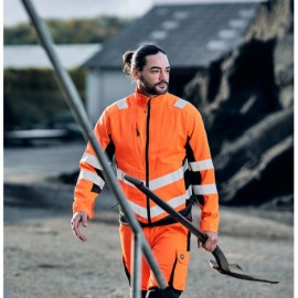 Custom Embroidered Premium Hi Vis Class 3 Two Tone Reflective Tape Safety Jacket With Pocket