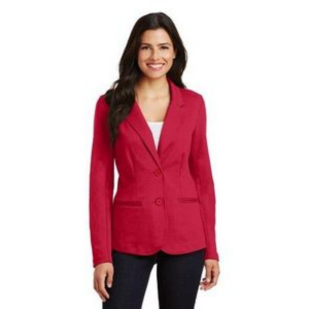 Ladies' Port Authority® Knit Blazer Coat Logo Imprinted Ladies' Port Authority® Knit Blazer Coat Logo Imprinted