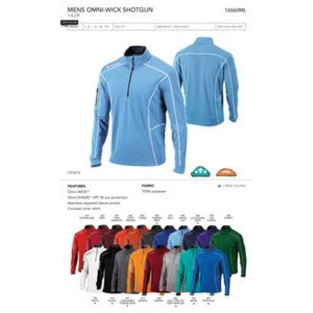 Custom Printed Columbia Men's Omni-Wick Shotgun 1/4 Zip - Blank Custom Printed Columbia Men's Omni-Wick Shotgun 1/4 Zip - Blank