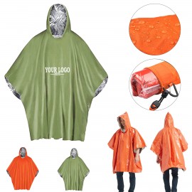 Gold Foil Thermal Emergency Rain Poncho Logo Imprinted  Gold Foil Thermal Emergency Rain Poncho Logo Imprinted