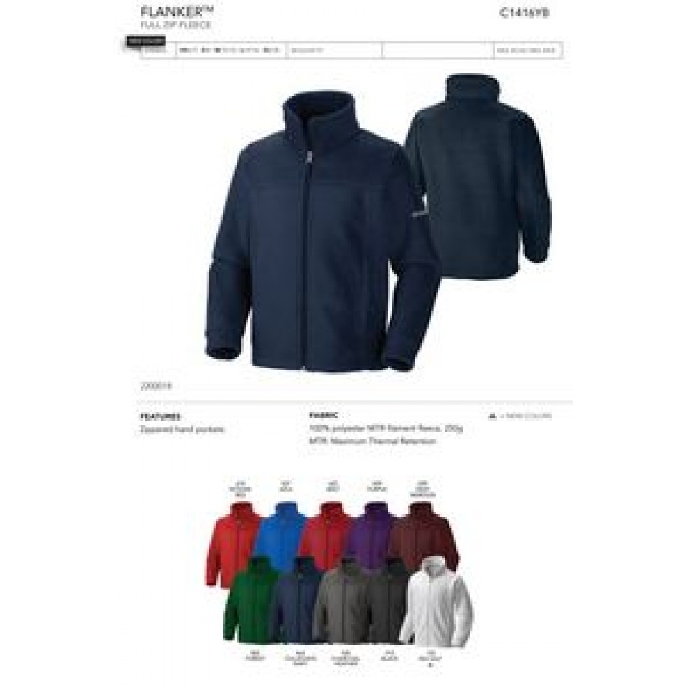 Logo Imprinted Columbia Youth Flanker Full Zip Fleece Jacket - Blank Logo Imprinted Columbia Youth Flanker Full Zip Fleece Jacket - Blank