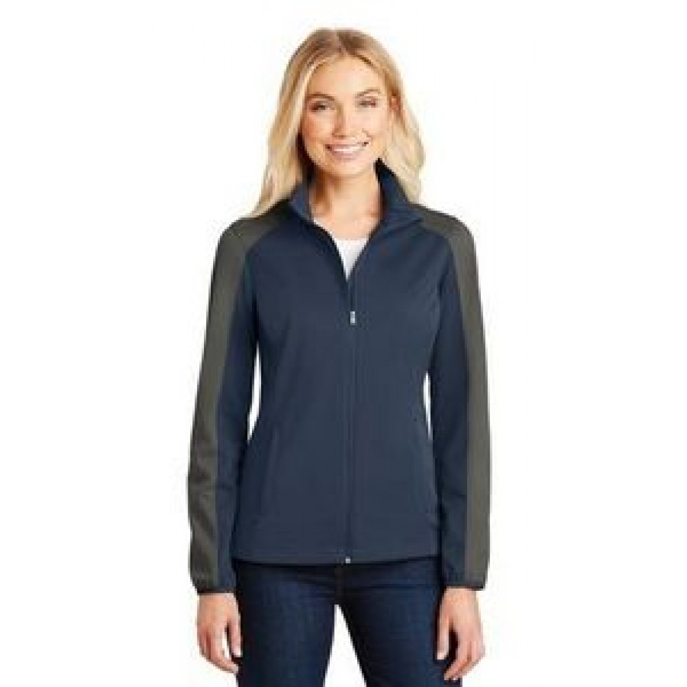Logo Imprinted Port Authority Ladies' Active Colorblock Soft Shell Jacket Logo Imprinted Port Authority Ladies' Active Colorblock Soft Shell Jacket