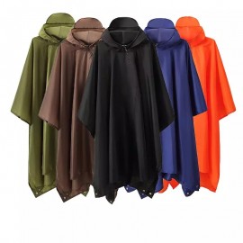 Hooded Rain Poncho Waterproof Raincoat Jacket Custom Embroidered