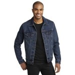 Custom Embroidered Port Authority Men's Denim Jacket
