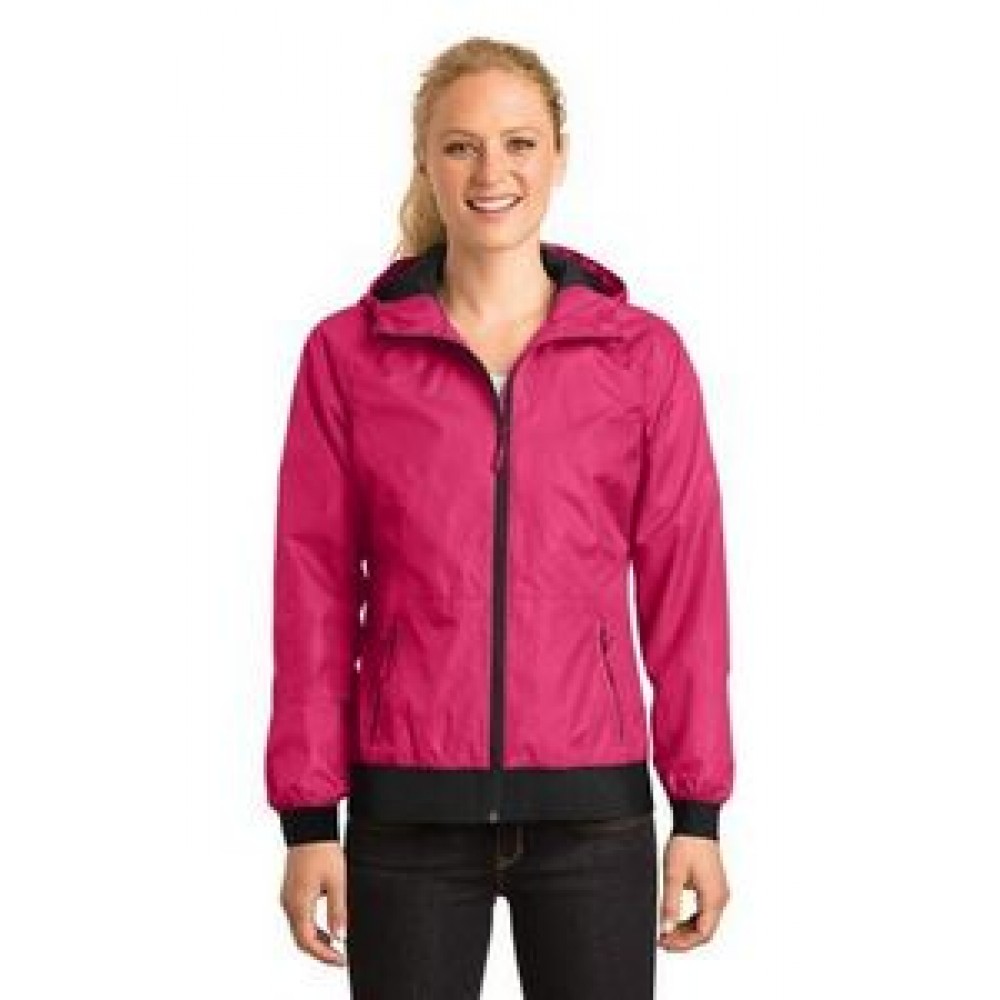 Sport-Tek® Ladies Embossed Hooded Wind Jacket Custom Embroidered Sport-Tek® Ladies Embossed Hooded Wind Jacket Custom Embroidered