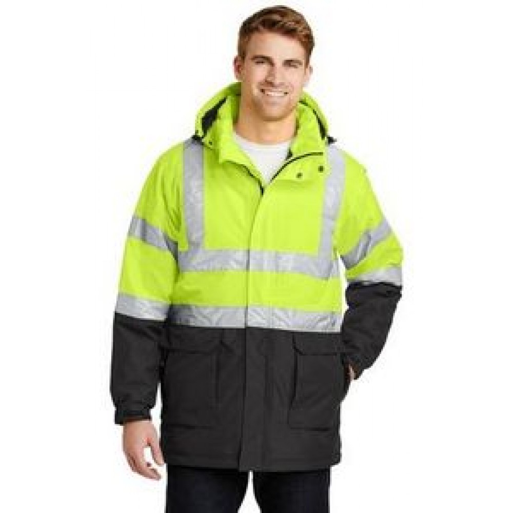 Port Authority ANSI 107 Class 3 Safety Heavyweight Parka Jacket Logo Imprinted Port Authority ANSI 107 Class 3 Safety Heavyweight Parka Jacket Logo Imprinted