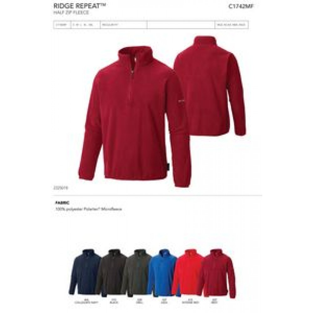 Logo Imprinted Columbia Ridge Repeat 1/2 Zip Fleece Jacket -Blank Logo Imprinted Columbia Ridge Repeat 1/2 Zip Fleece Jacket -Blank