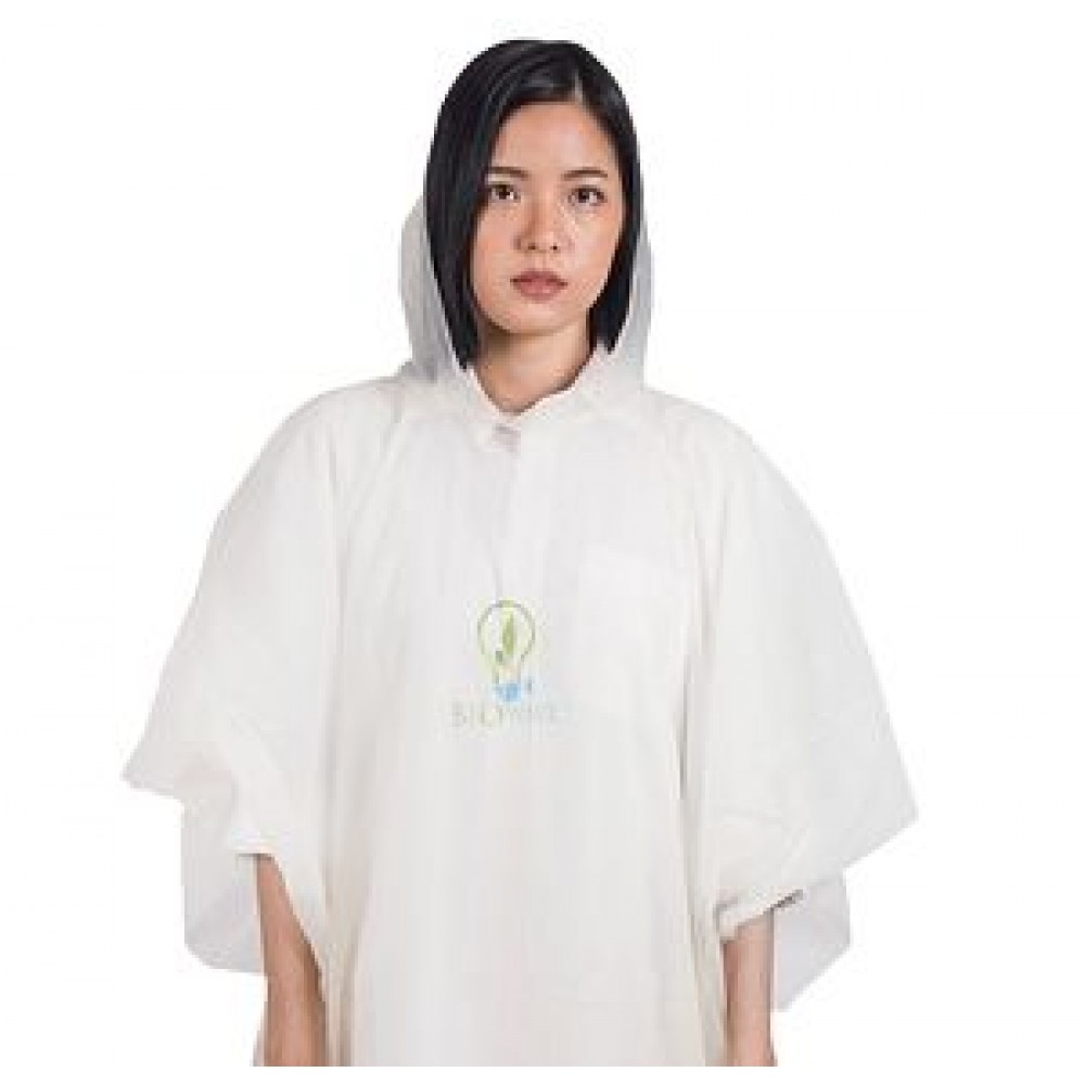 100% Compost Friendly Eco Poncho Logo Imprinted 100% Compost Friendly Eco Poncho Logo Imprinted