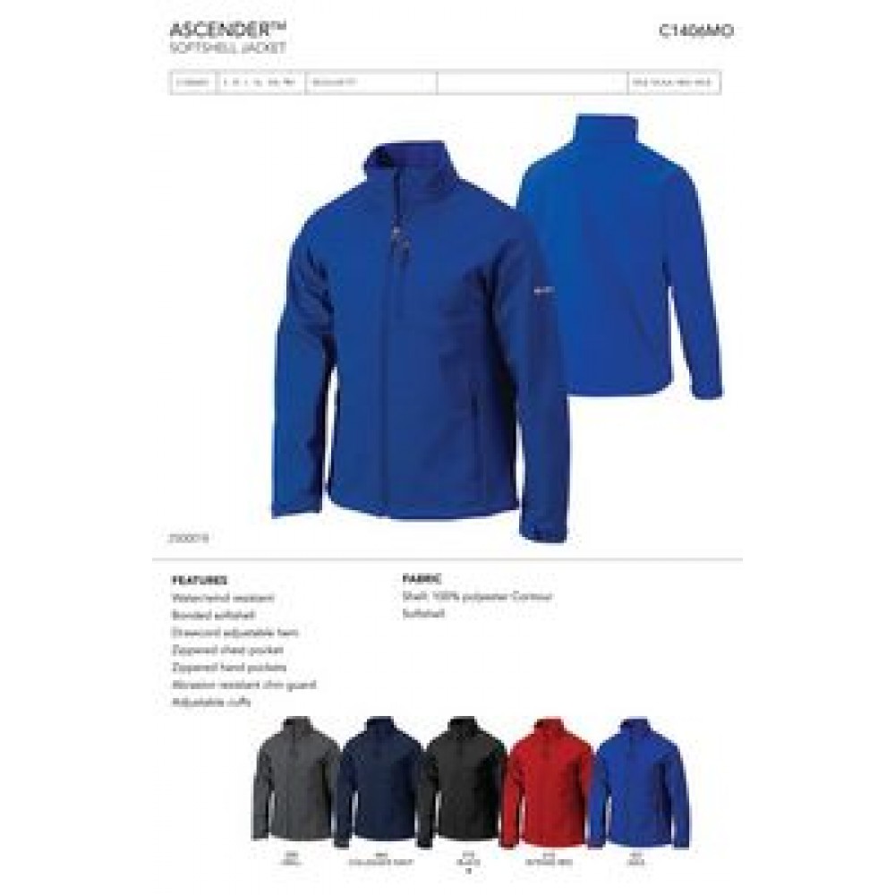 Logo Imprinted Columbia Men's Ascender Jacket - Blank Logo Imprinted Columbia Men's Ascender Jacket - Blank