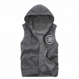 Custom Embroidered Sleeveless Hood Jacket