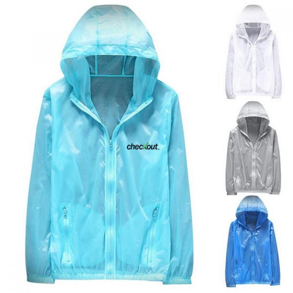 Quick Dry Outwear Ultra-Light Windbreake Jacket Custom Embroidered