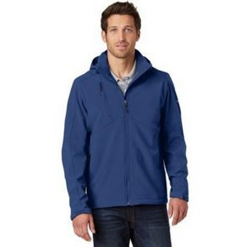 Custom Printed Eddie Bauer Men's Hooded Soft Shell Parka Jacket Custom Printed Eddie Bauer Men's Hooded Soft Shell Parka Jacket