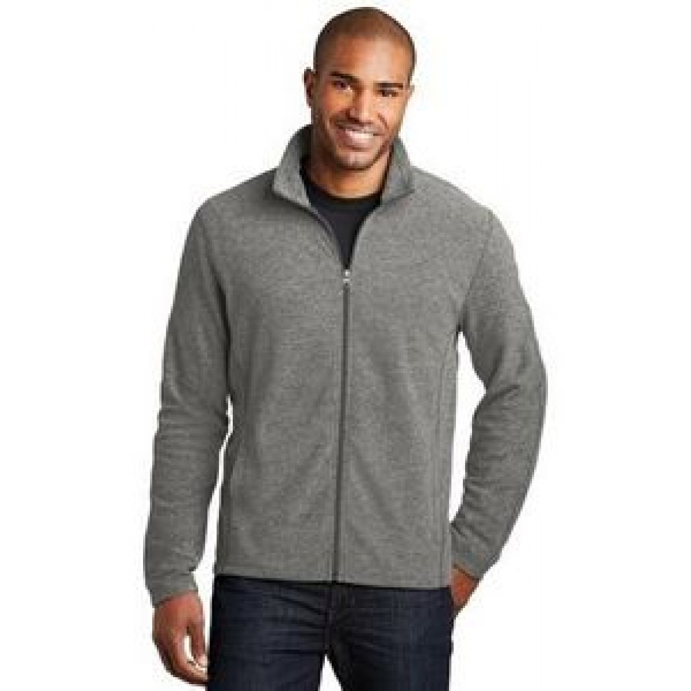 Port Authority Men's Heather Microfleece Full-Zip Jacket Logo Imprinted Port Authority Men's Heather Microfleece Full-Zip Jacket Logo Imprinted