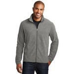 Port Authority Men's Heather Microfleece Full-Zip Jacket Logo Imprinted