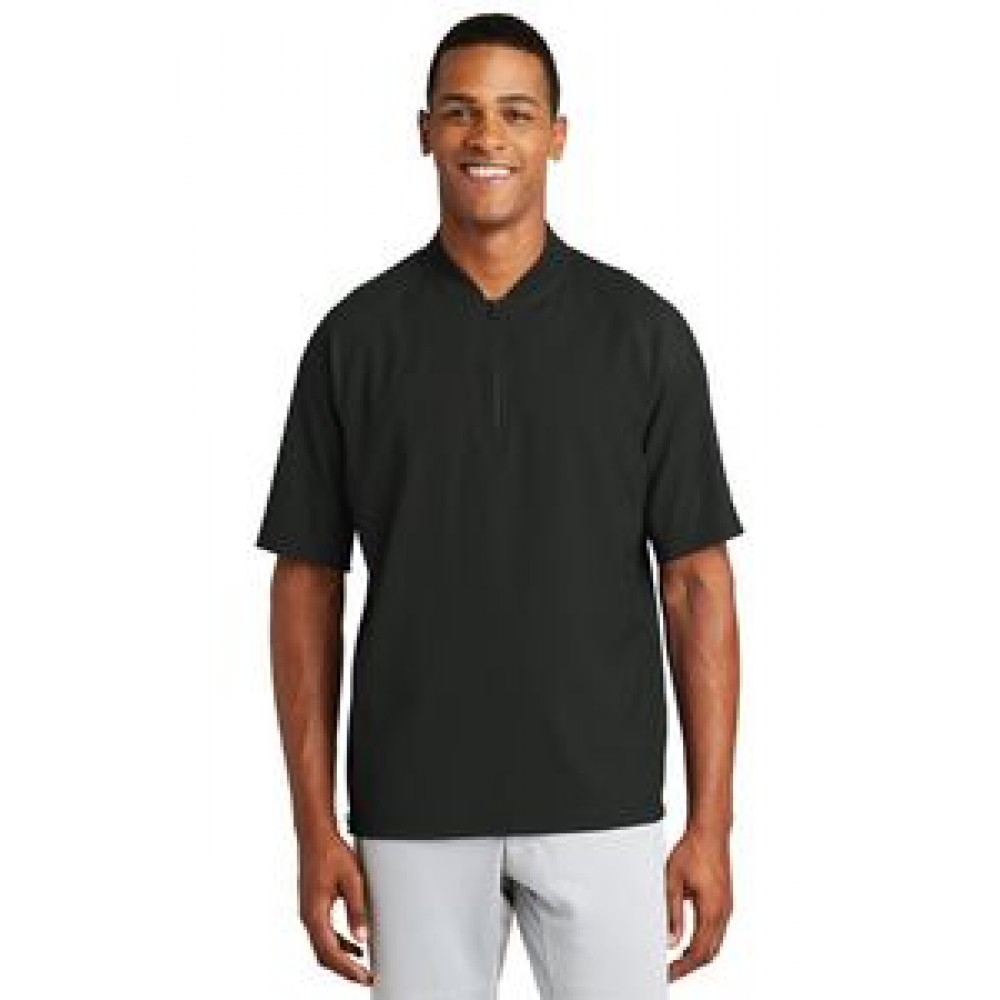 Custom Embroidered New Era Cage Short Sleeve 1/4 Zip Jacket Custom Embroidered New Era Cage Short Sleeve 1/4 Zip Jacket