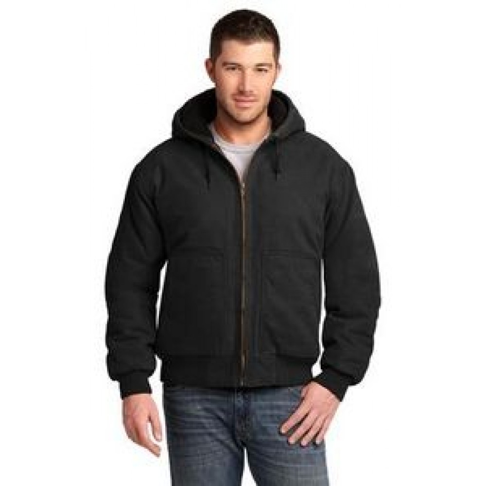 Logo Imprinted Cornerstone® Washed Duck Cloth Insulated Hooded Work Jacket Logo Imprinted Cornerstone® Washed Duck Cloth Insulated Hooded Work Jacket