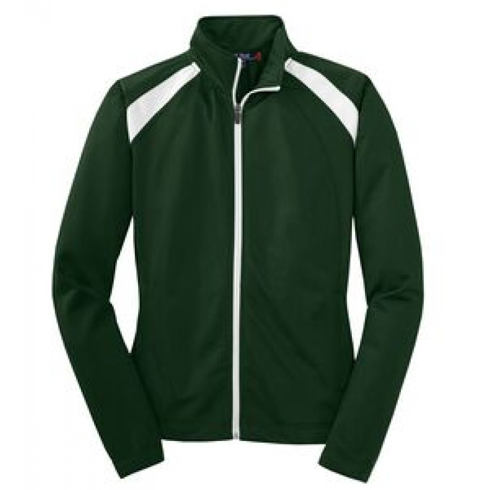 Sport-Tek® Ladies Piped Tricot Track Jacket Custom Printed Sport-Tek® Ladies Piped Tricot Track Jacket Custom Printed