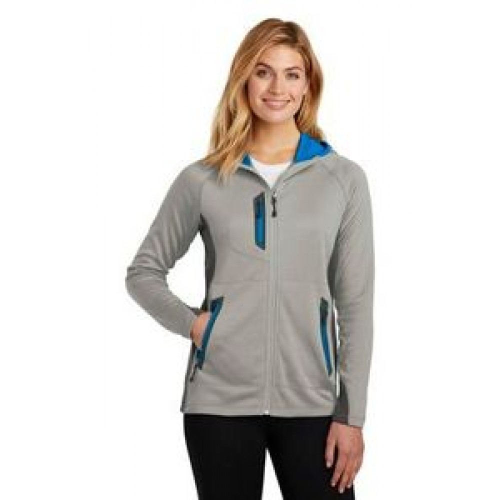 Ladies' Eddie Bauer Sport Hooded Full Zip Fleece Jacket Logo Imprinted Ladies' Eddie Bauer Sport Hooded Full Zip Fleece Jacket Logo Imprinted
