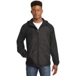 Sport-Tek Men's Heather Colorblock Raglan Hooded Wind Jacket Custom Embroidered