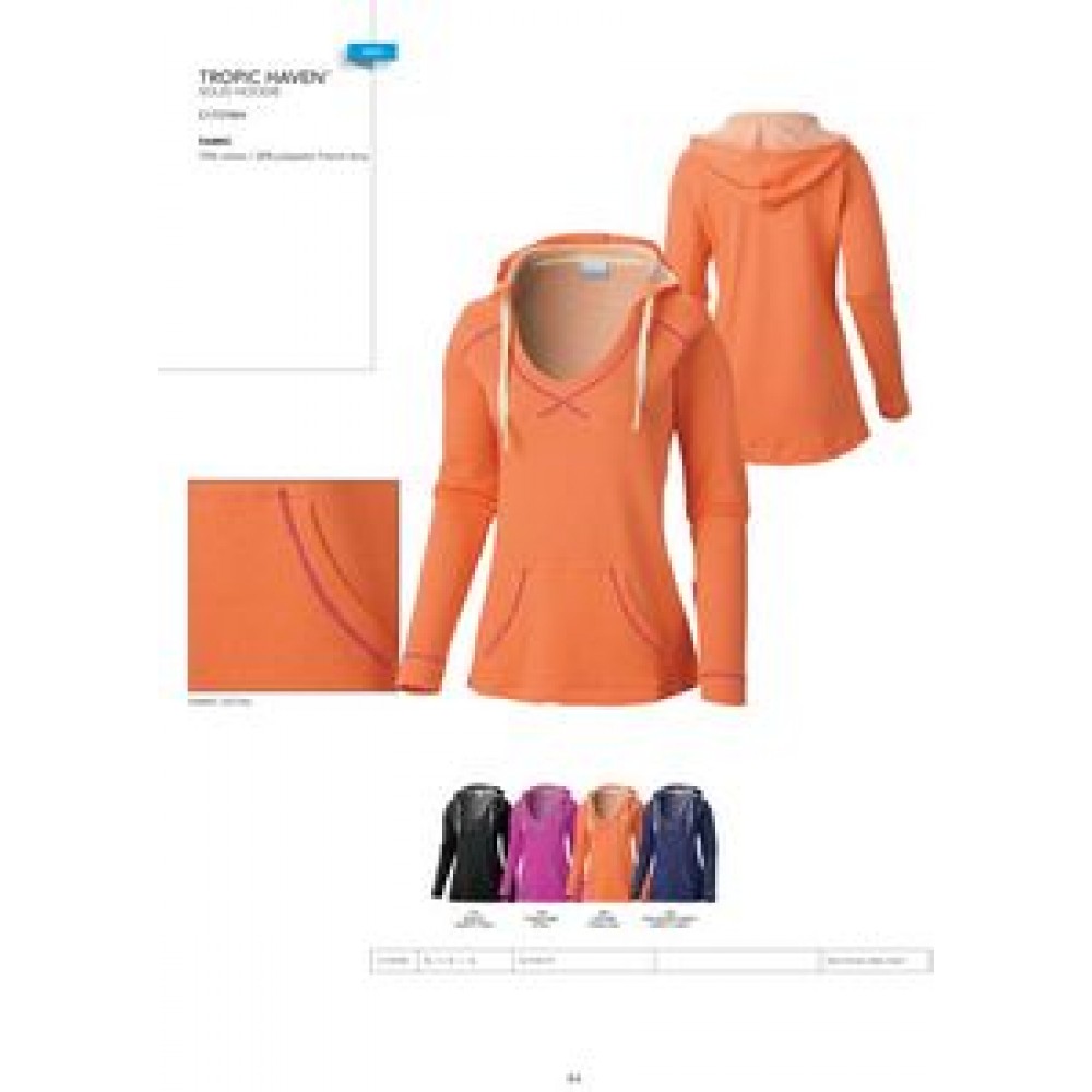 Custom Embroidered Columbia Women's Tropic Haven Solid Hoodie - Blank Custom Embroidered Columbia Women's Tropic Haven Solid Hoodie - Blank