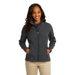 Logo Imprinted Eddie Bauer Ladies' Shaded Crosshatch Soft Shell Jacket