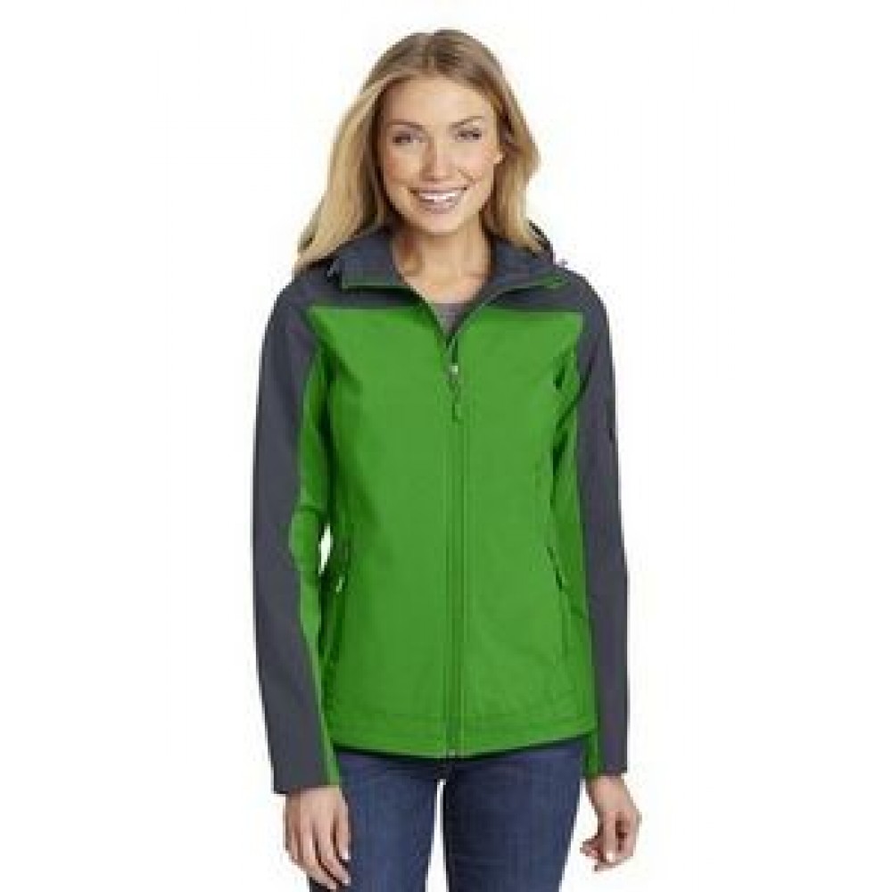 Port Authority® Ladies' Hooded Core Soft Shell Jacket Custom Printed Port Authority® Ladies' Hooded Core Soft Shell Jacket Custom Printed