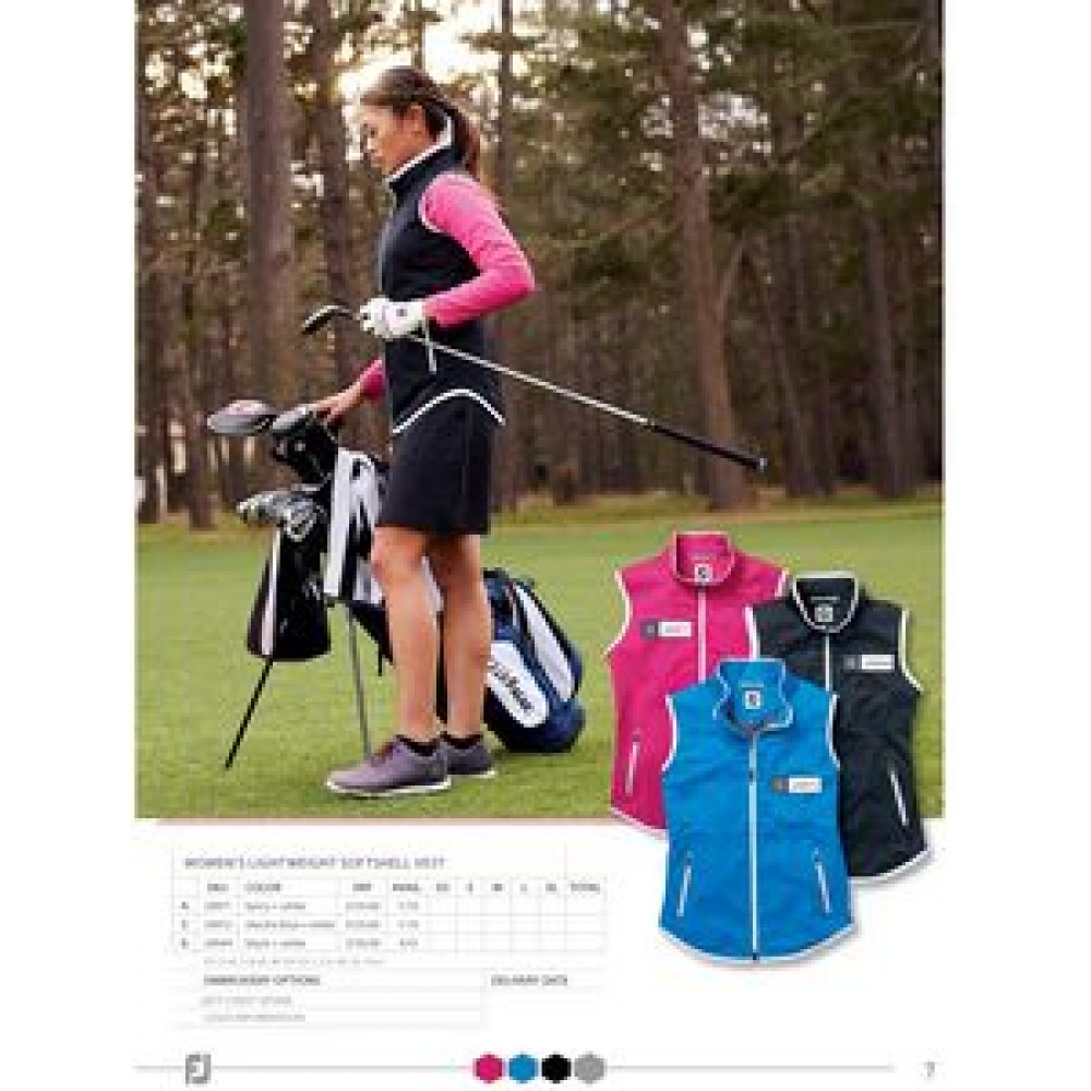 FootJoy Women's Perf. Lightweight Softshell Vest Custom Printed FootJoy Women's Perf. Lightweight Softshell Vest Custom Printed