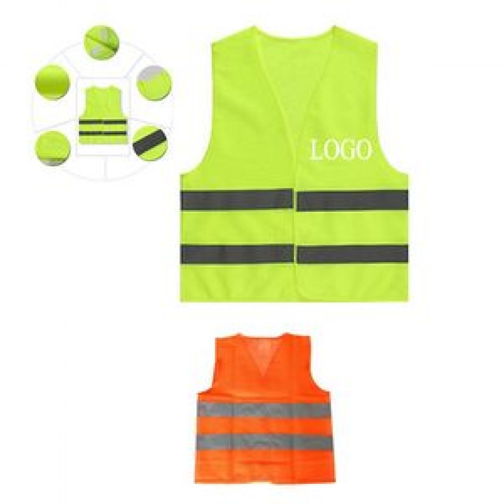 Logo Imprinted Adult Reflective Safety Vest Logo Imprinted Adult Reflective Safety Vest
