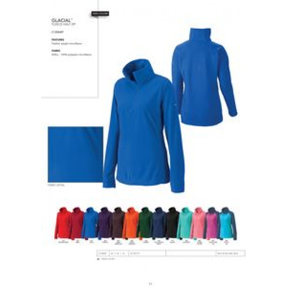 Custom Printed Columbia Women's Glacial Fleece 1/2 Zip Pullover - Blank Custom Printed Columbia Women's Glacial Fleece 1/2 Zip Pullover - Blank