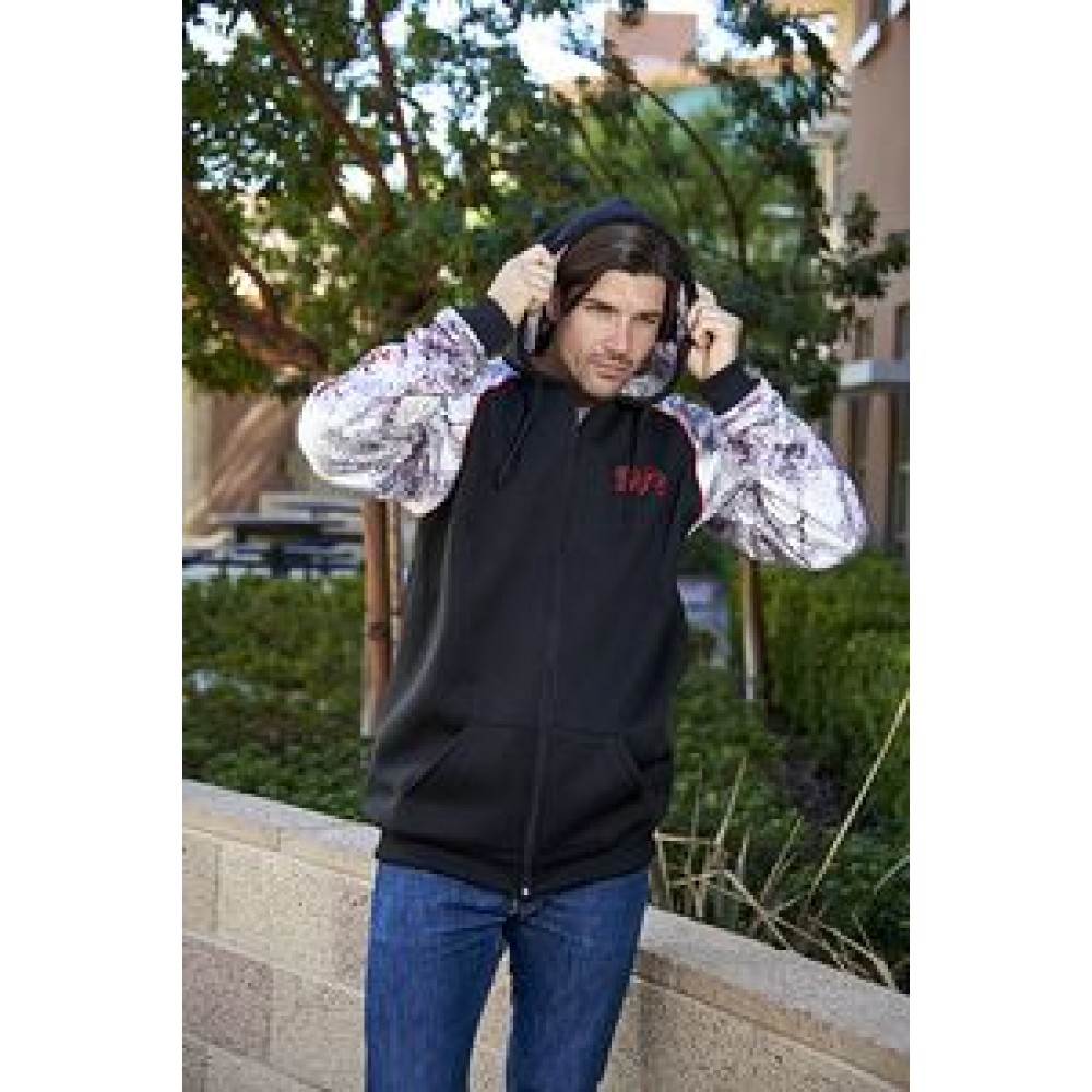 Full Zip hooded sweatshirt made with Licence Kings Camo Custom Printed Full Zip hooded sweatshirt made with Licence Kings Camo Custom Printed
