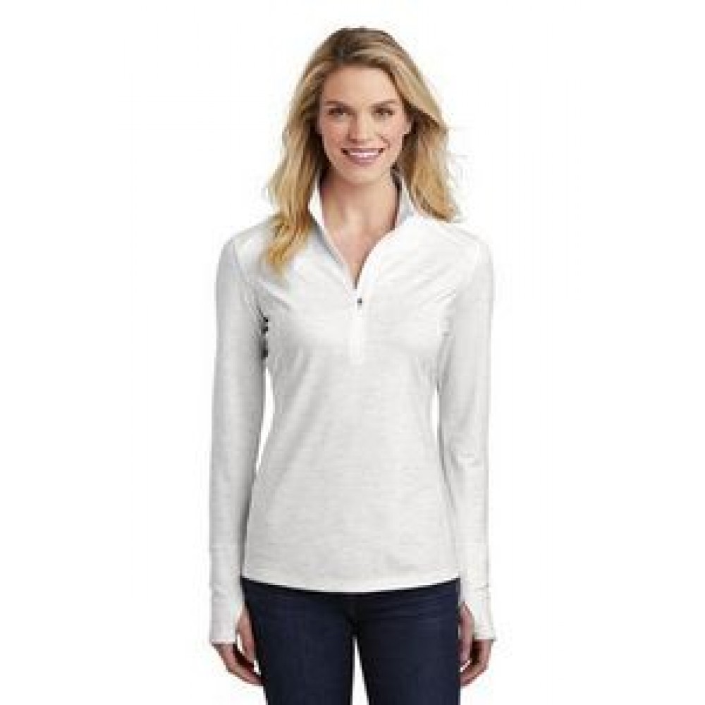Sport-Tek Ladies' Sport-Wick Stretch Reflective Heather 1/2-Zip Pullover Jacket Custom Embroidered Sport-Tek Ladies' Sport-Wick Stretch Reflective Heather 1/2-Zip Pullover Jacket Custom Embroidered