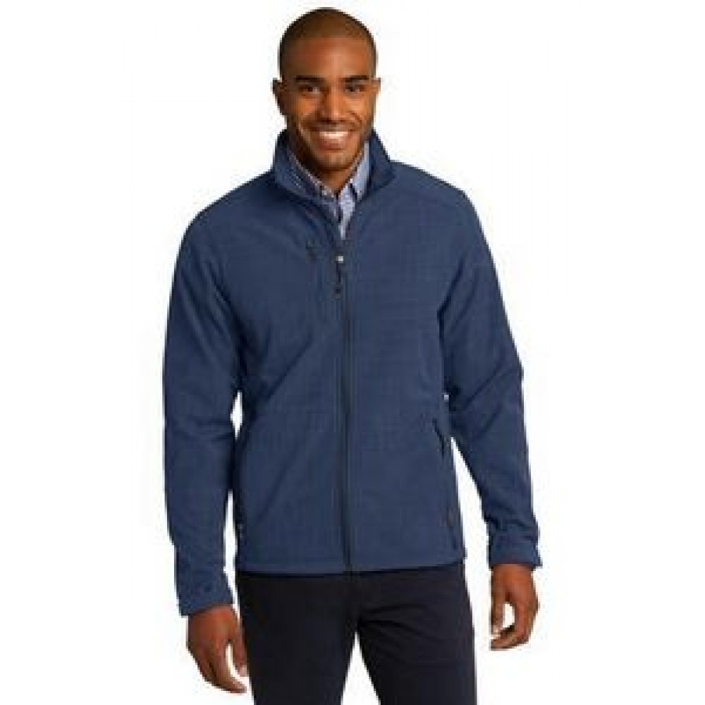 Eddie Bauer® Shaded Crosshatch Soft Shell Jacket Custom Printed Eddie Bauer® Shaded Crosshatch Soft Shell Jacket Custom Printed