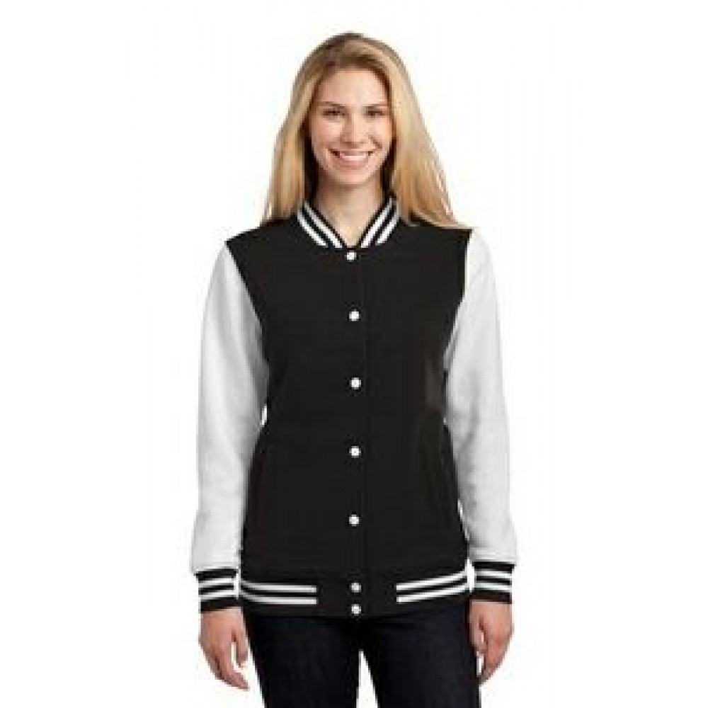 Custom Embroidered Sport-Tek® Ladies Fleece Letterman Jacket Custom Embroidered Sport-Tek® Ladies Fleece Letterman Jacket