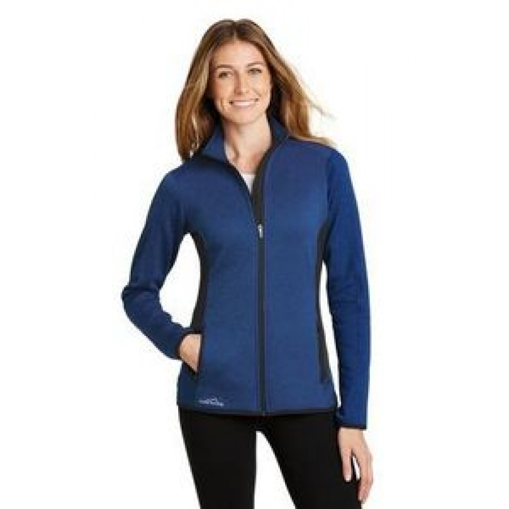 Custom Printed Eddie Bauer® Ladies Full-Zip Heather Stretch Fleece Jacket Custom Printed Eddie Bauer® Ladies Full-Zip Heather Stretch Fleece Jacket