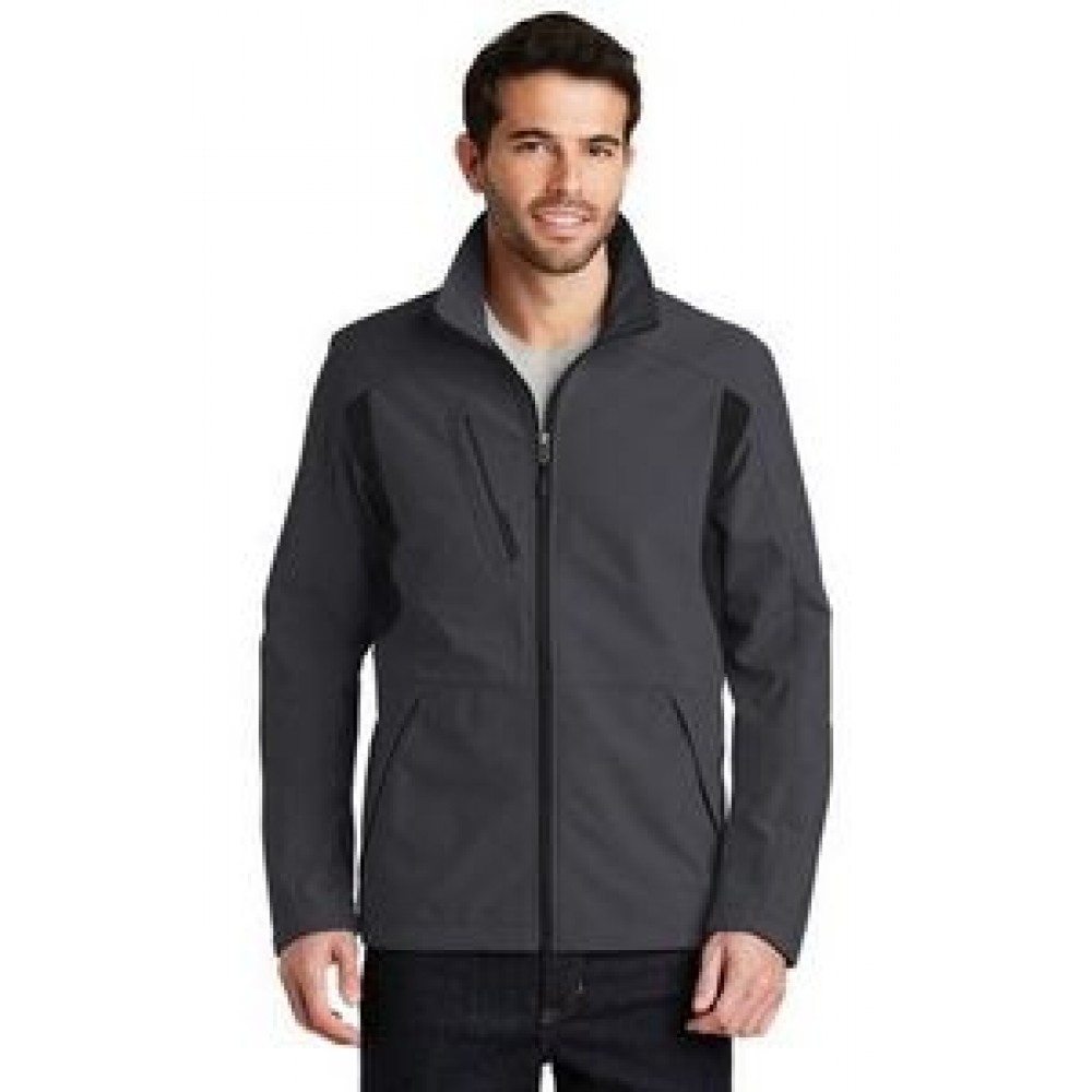 Logo Imprinted Port Authority Men's Back Block Soft Shell Jacket Logo Imprinted Port Authority Men's Back Block Soft Shell Jacket