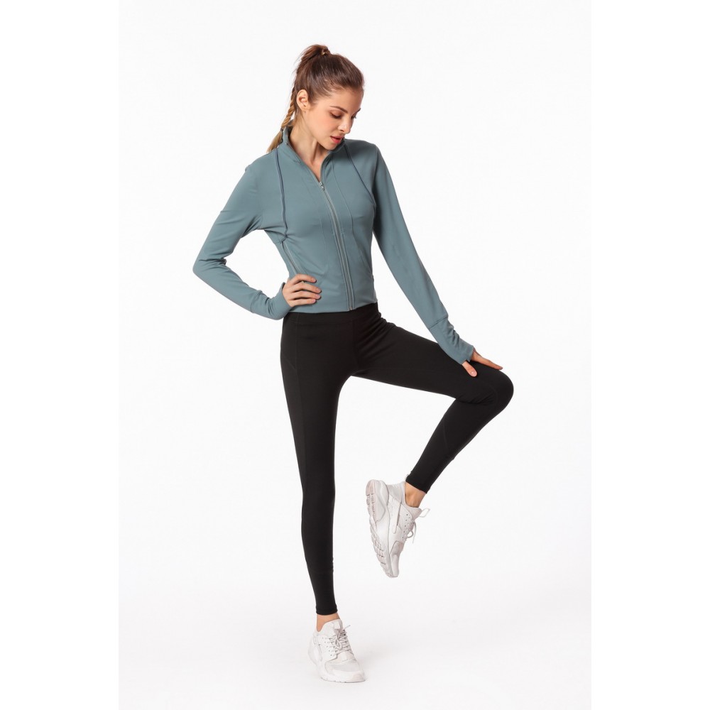 Custom Printed Women's slim and stylish yoga sports jacket Custom Printed Women's slim and stylish yoga sports jacket