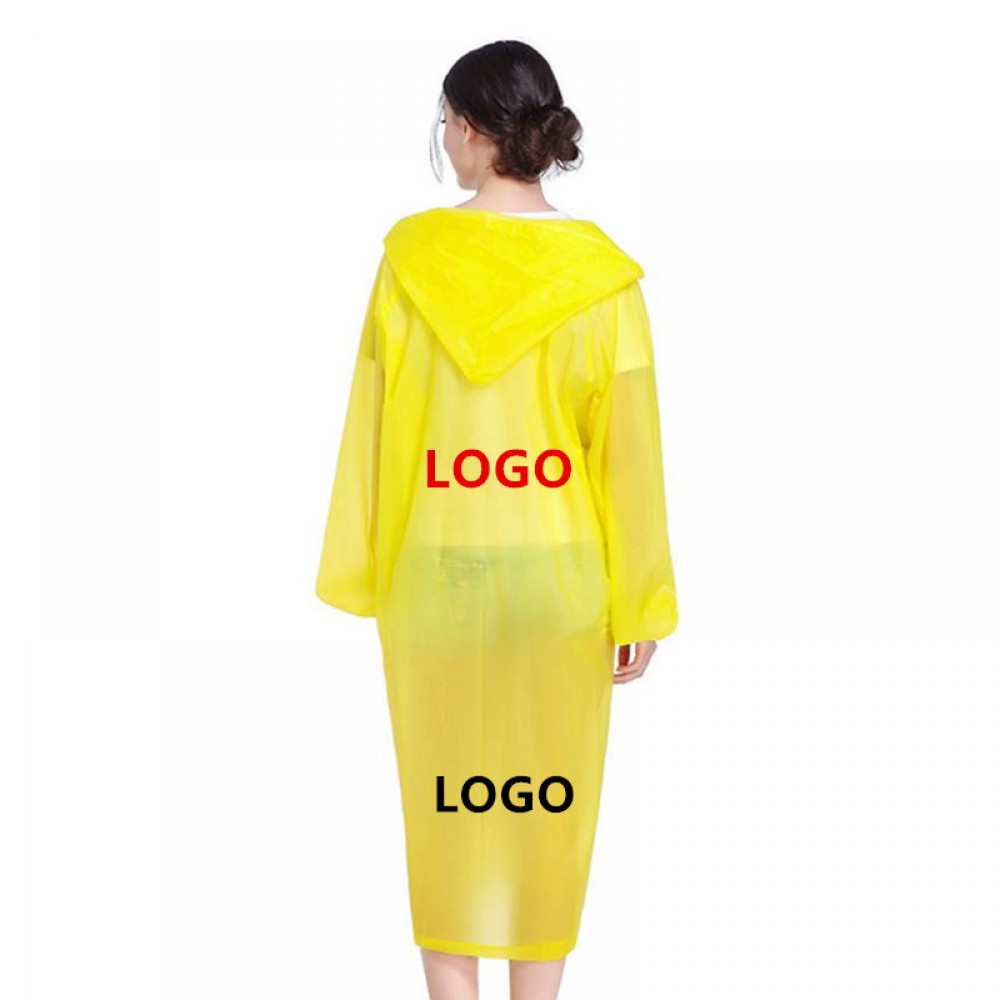 Reusable Raincoat Custom Printed