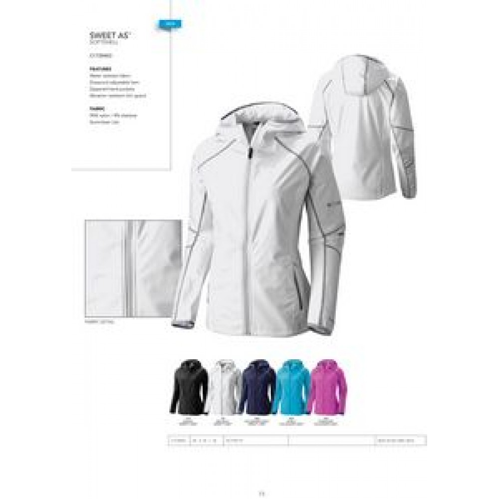 Columbia Women's Sweet As Full-Zip Softshell Jacket - Blank Custom Printed Columbia Women's Sweet As Full-Zip Softshell Jacket - Blank Custom Printed