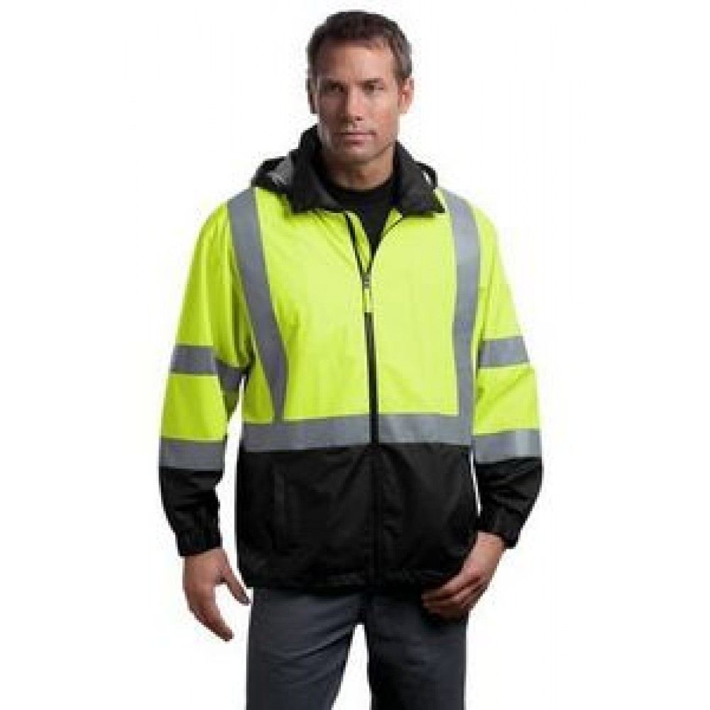 Custom Embroidered Cornerstone ANSI 107 Class 3 Safety Windbreaker Jacket Custom Embroidered Cornerstone ANSI 107 Class 3 Safety Windbreaker Jacket
