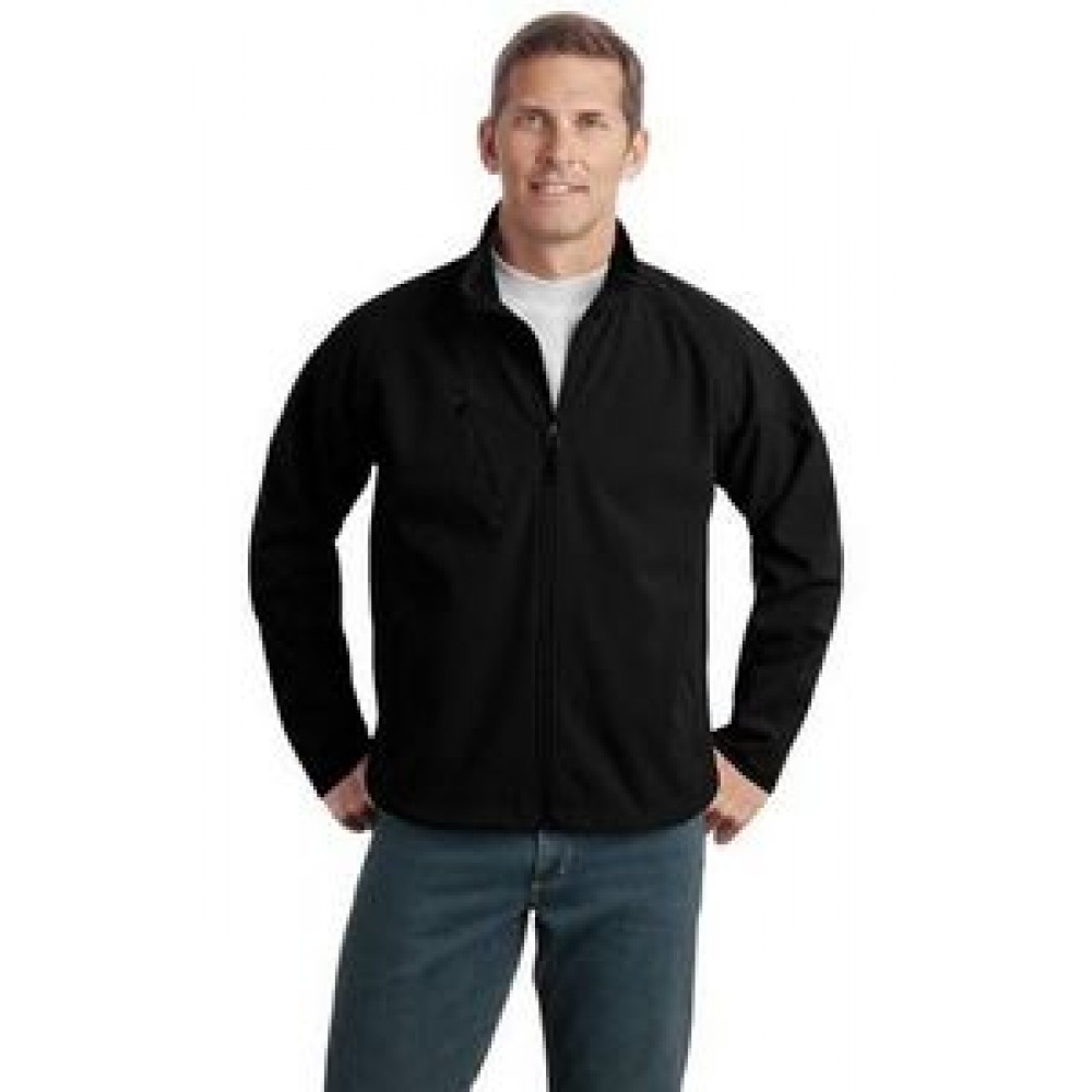 Custom Printed Port Authority Men's Tall Textured Soft Shell Jacket Custom Printed Port Authority Men's Tall Textured Soft Shell Jacket
